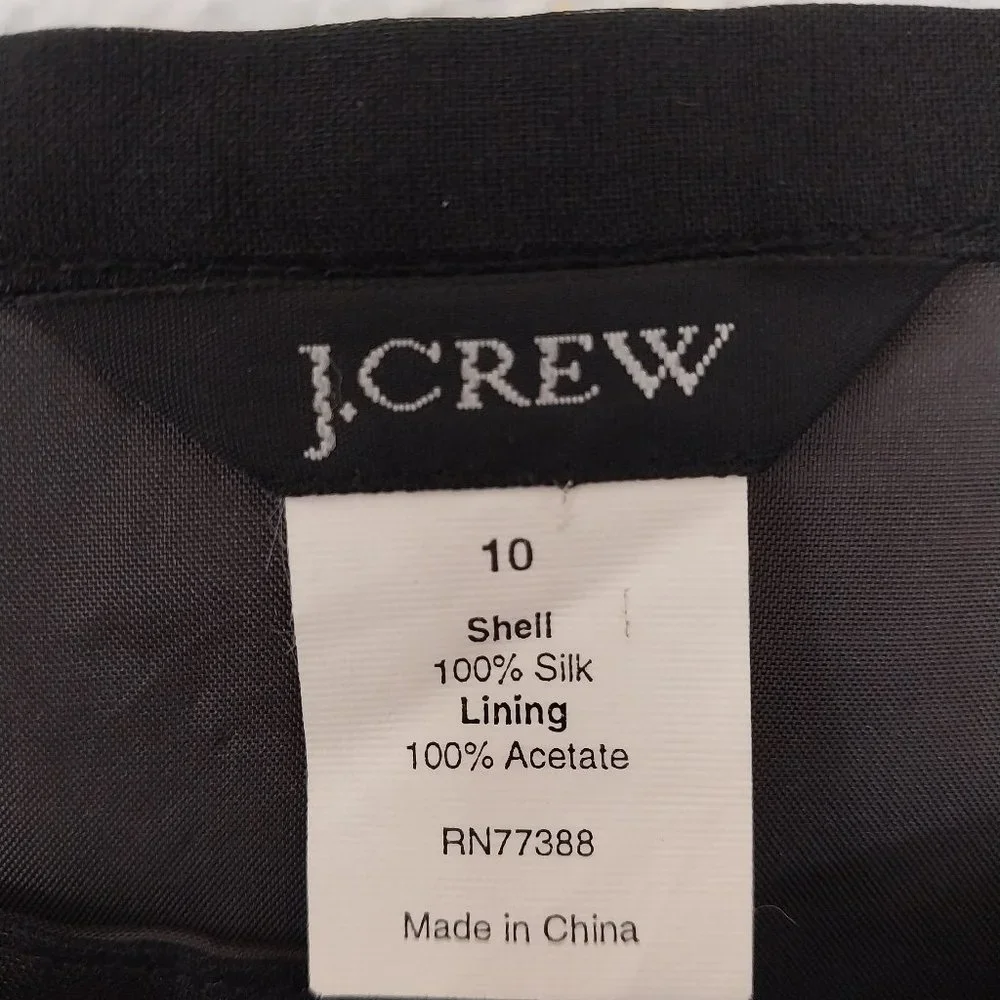 J. Crew Black Silk Mini Skirt with Black Beading Detail - Picture 4 of 8